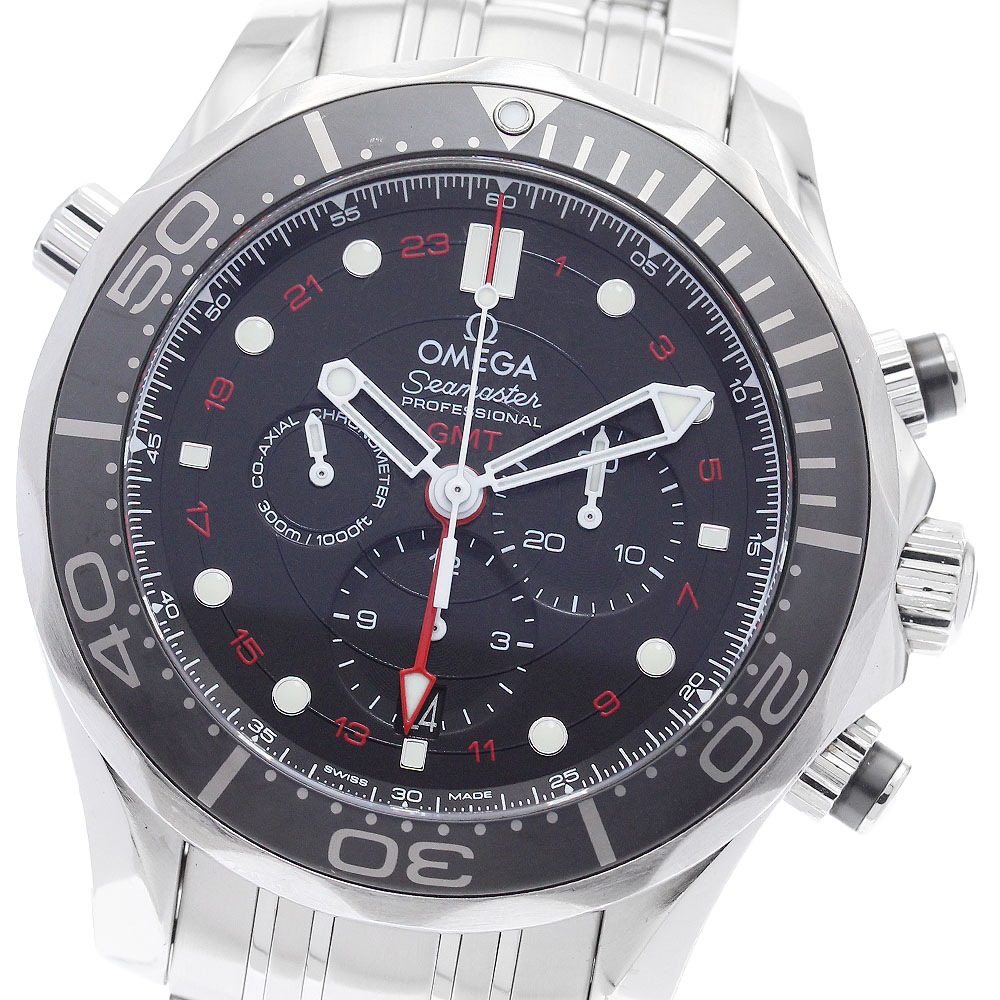 オメガ OMEGA 212.30.44.52.01.001 シーマスター ダイバー 300M コーアクシャル GMT クロノグラフ 自動巻き メンズ _895427【中古】