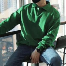 WTD ツーボタンカラーネック スウェットシャツ