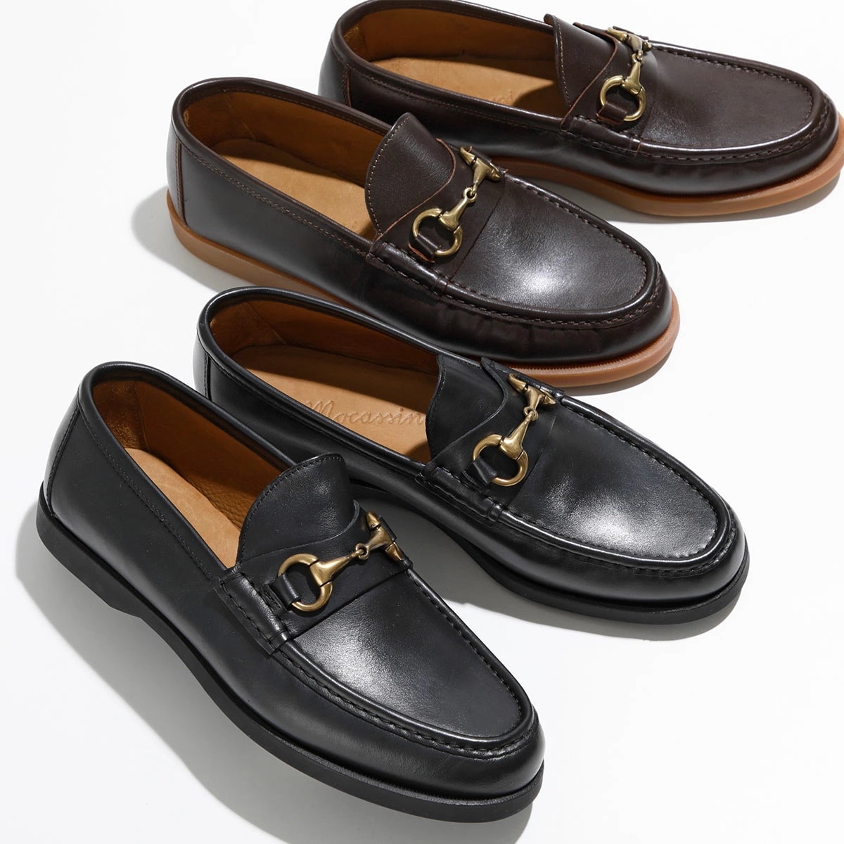 IL MOCASSINO イルモカシーノ ビットローファー B/REVERSO MGO FLOU/GOMMA WIND メンズ カーフレザー モカシン ラバーソール レザーシューズ 靴 カラー2色