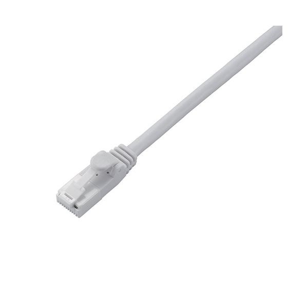 （まとめ） エレコム EU RoHS指令準拠 CAT5E対応 爪折れ防止 LANケーブル 20m/簡易パッケージ仕様（ホワイト） LD-CTT/WH20/RS (×2セット)
