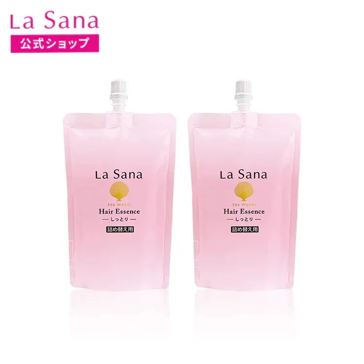 ラサーナ 海藻 ヘア エッセンス 無香料 しっとり 140ml（詰め替え用）2個セット