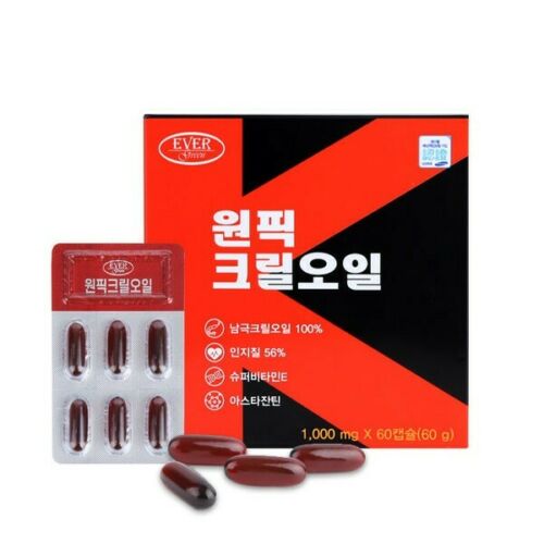 韓国健康食品 エバーグリーンワンピックアンタチカクリルオイル 60カプセル 7,480円