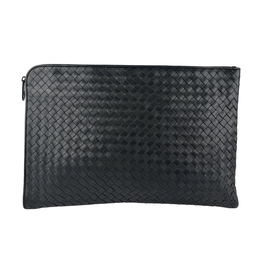 ボッテガヴェネタ BOTTEGAVENETA クラッチバッグ イントレチャート レザー ダークグレー メンズ z6266