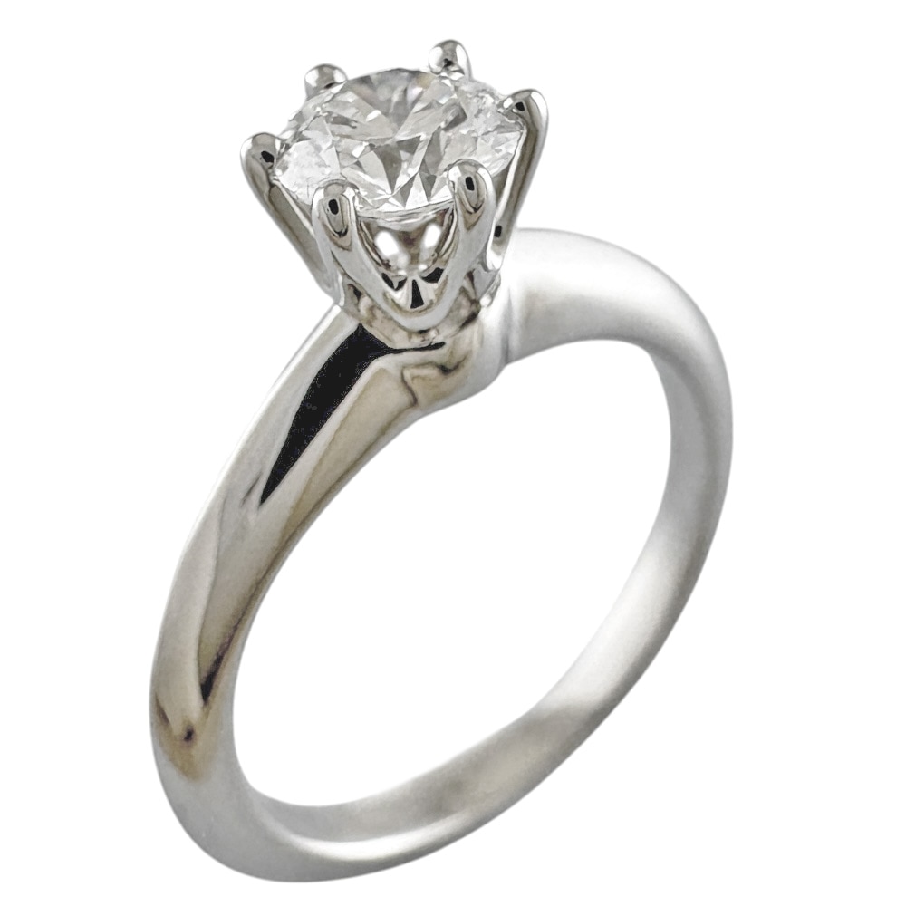 ティファニー ソリティア リング 指輪 5号 Pt950プラチナ ダイヤモンド TIFFANY&Co. 中古 美品