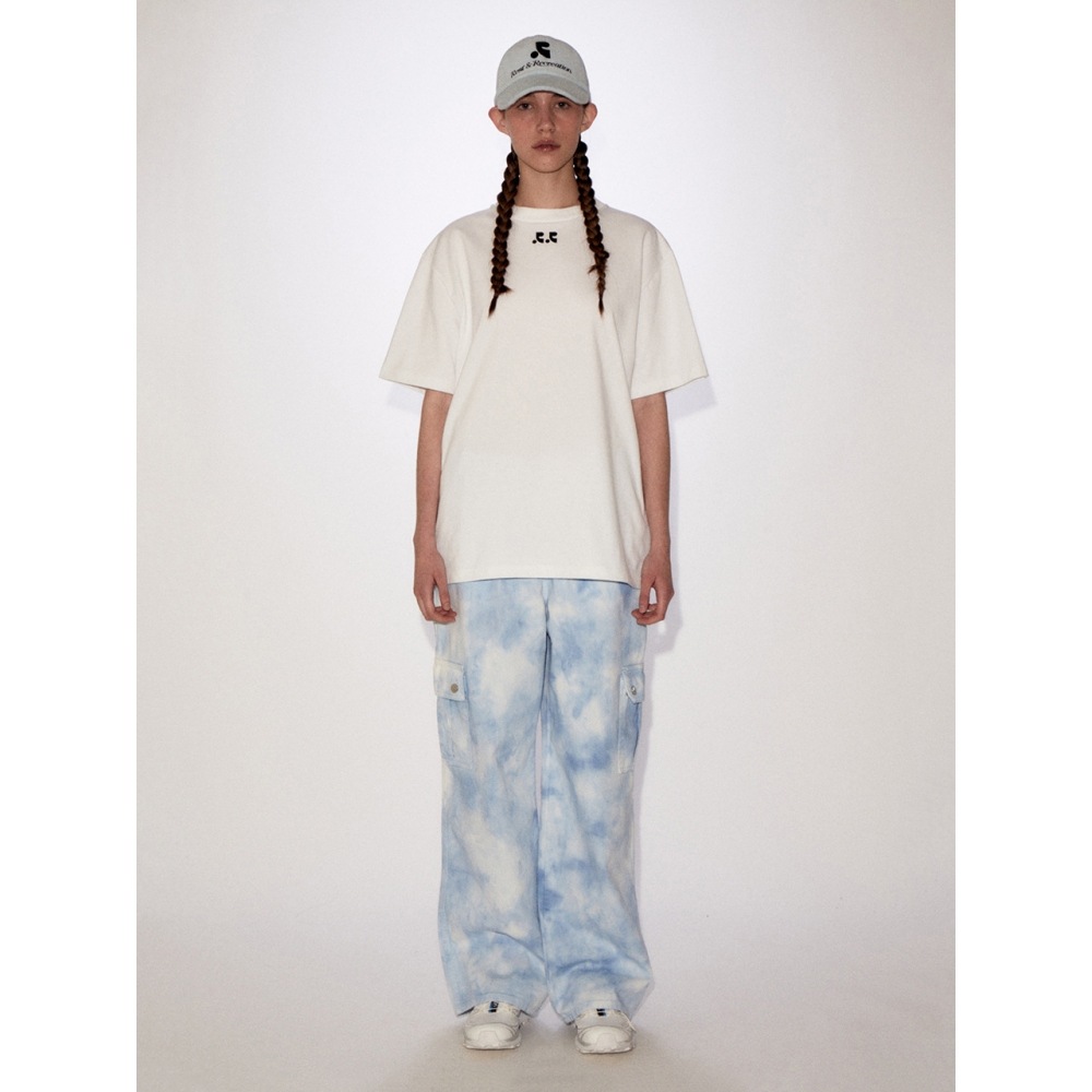 レスト&レクリエーション RR タイダイ カーゴ パンツ スカイブルー