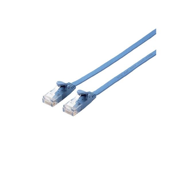 (まとめ）エレコム CAT6フラットLANケーブル 3m(×5セット)