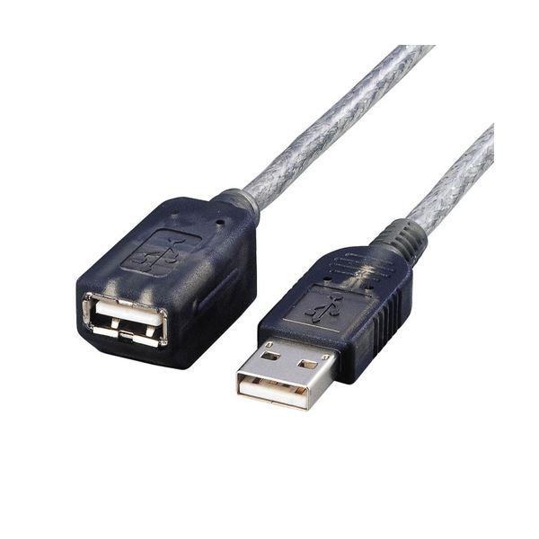 （まとめ）エレコムマグネットUSB1.1延長ケーブル (A)オス-(A)メス グラファイト 2.0m USB-EAM2GT 1本(×3セット)