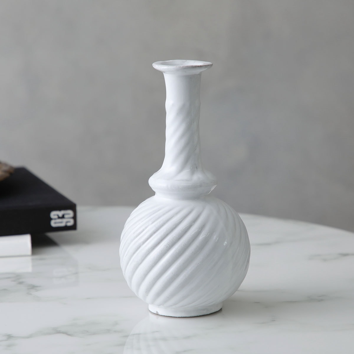 Astier de Villatte アスティエ・ド・ヴィラット 花瓶 Round Peggy Soliflore Vase VSEPGG01 陶器 花器 フラワーベース 【返品交換不可】