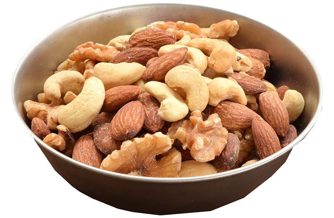 オーケーフルーツ ミックスナッツ 1kg 大粒3種 素焼きアーモンド 生くるみ 素焼きカシュー 無塩 無添加 食物油不使用 チャック袋入り
