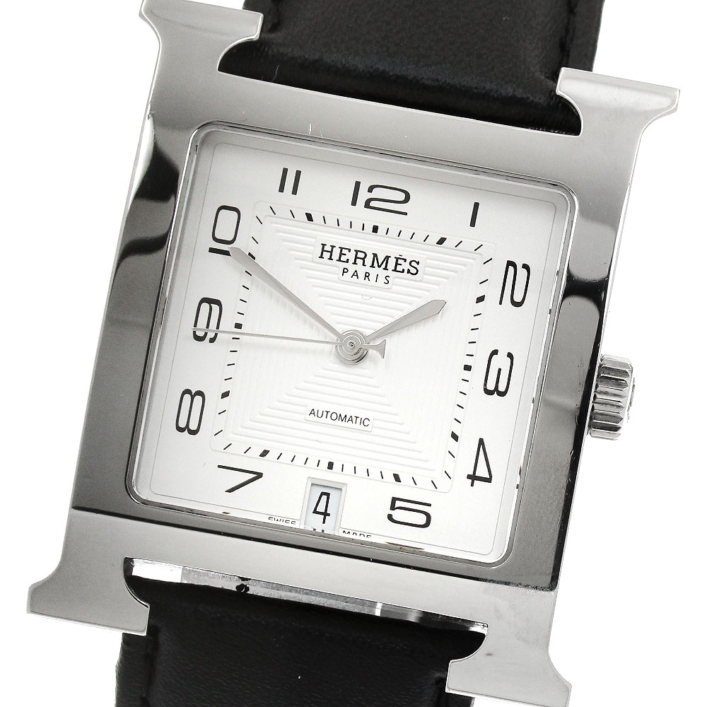 エルメス HERMES HH2.810 Hウォッチ デイト 自動巻き メンズ 良品 _906651【中古】
