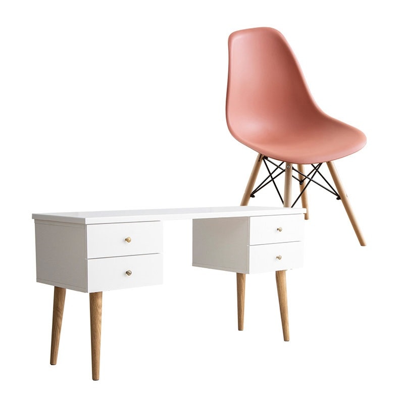 北欧風 デスク チェアセット PCデスク 在宅ワーク セット 韓国風 チェア 木製 おしゃれ 韓国テイスト 引き出し 収納 desk 幅132 作業台 机 学習机 勉強机 シンプル D