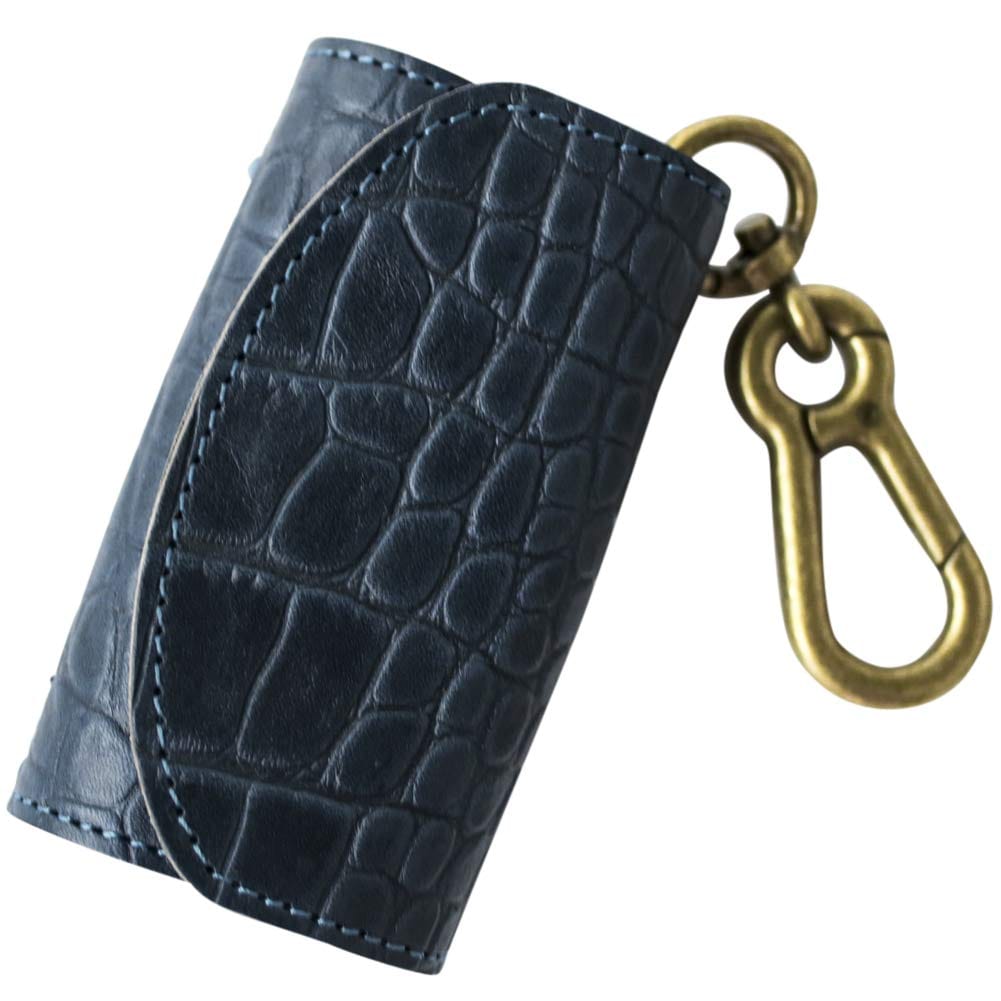 [ヴィンセントクラフテッド] 日本製 栃木レザー クロコ 型押し カラビナ キーケース ＆ コインケース PAOLO レディース メンズ スマートキーケース 本革 レザー 財布 小銭入れ クロコダイル