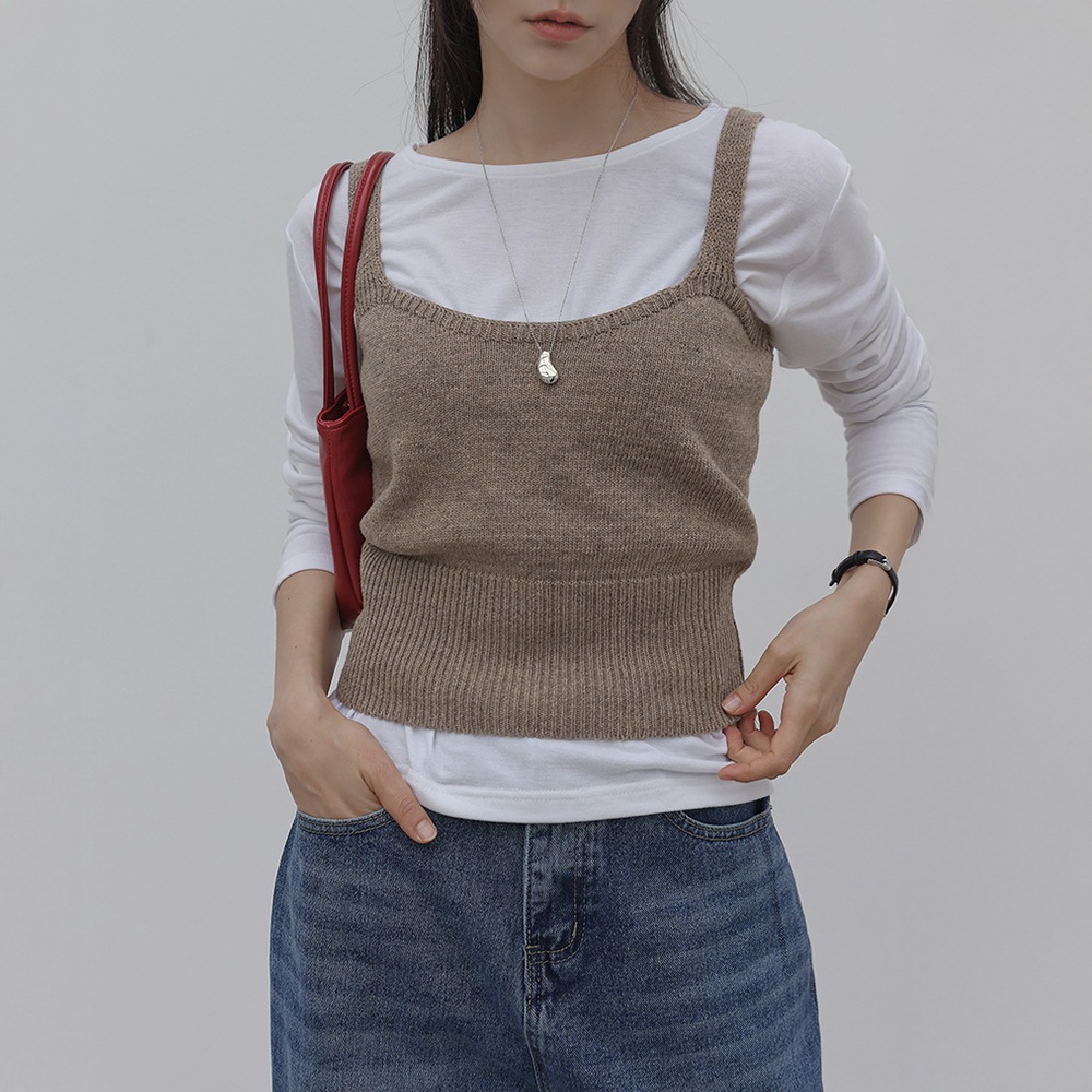 エルノラムズウールクロップニットビスティエ