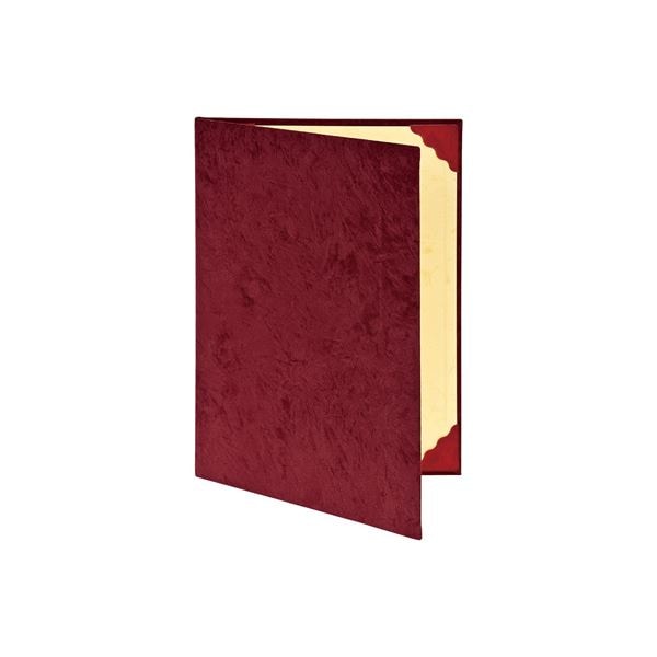 (業務用セット) 証書ファイル 布クロス貼り（スエード調）タイプ A4判 FSS-A4-R エンジ(×5セット)