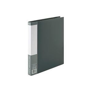 （業務用10セット）ジョインテックス リング式クリアーブック D051J-GY 灰1冊