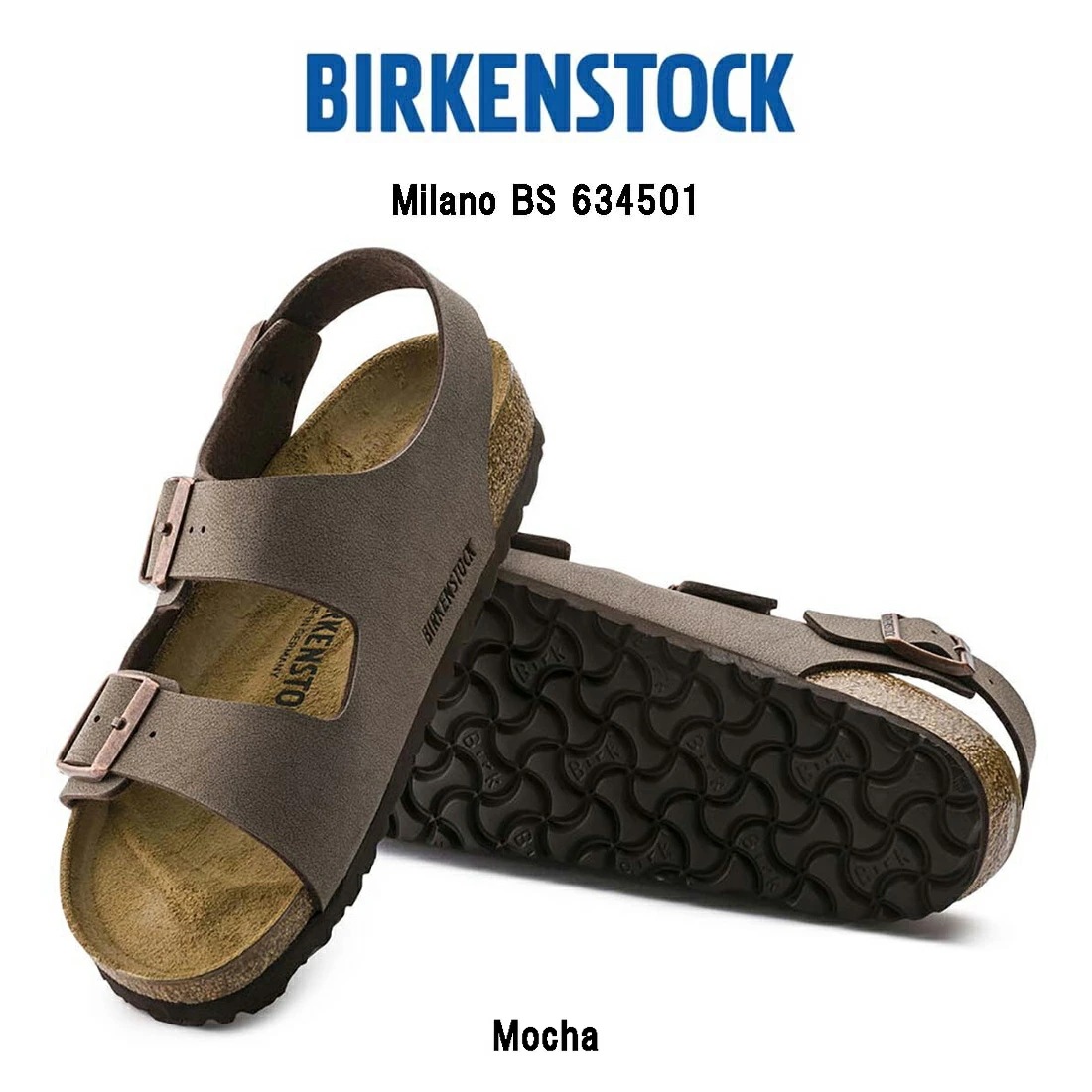 BIRKENSTOCK ミラノ サンダル ストラップ ビルコフロー ヌバック レギュラー ブラウン ユニセックス ビルケン Milano Regular 634501