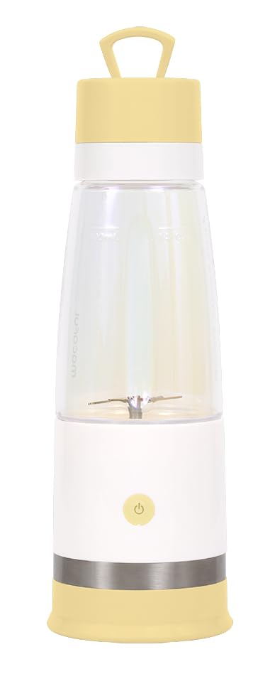 電響社(Denkyosha) macaful モバイル真空ブレンダー 充電式 持ち運び オーロラボトル 真空ボトル ジューサー スムージーUSB充電 MJB-400P-YE