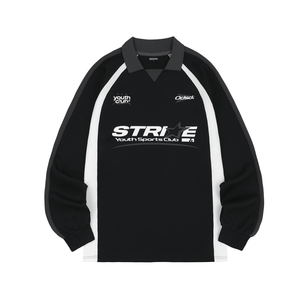 オッドスタジオストライクスポーティーフットボールロングスリーブブラック