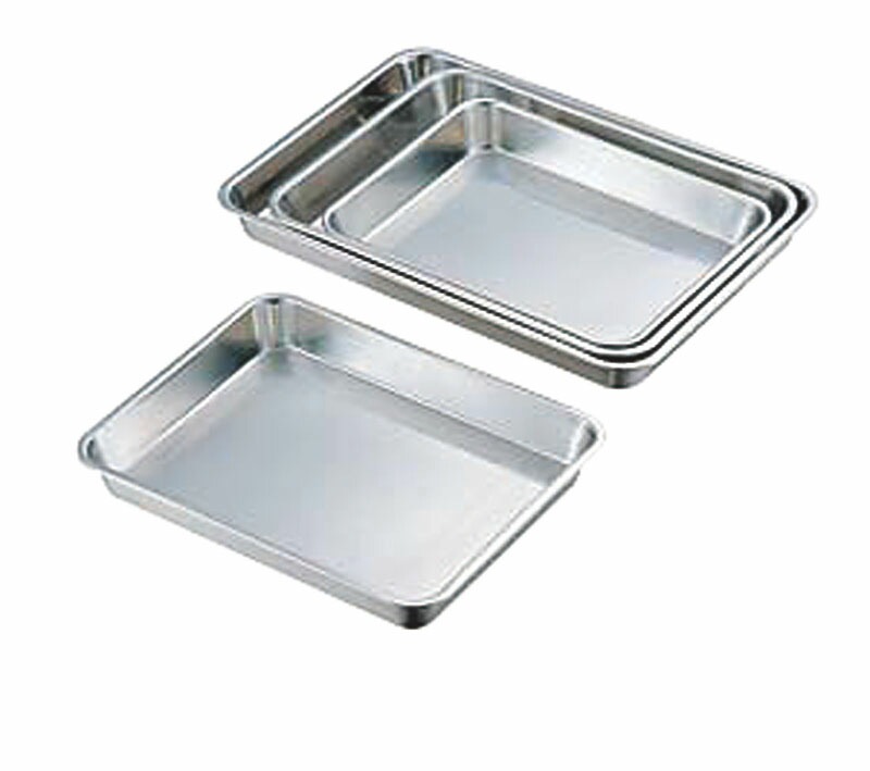 大屋金属 CLO 18-8浅型角バット 4枚取