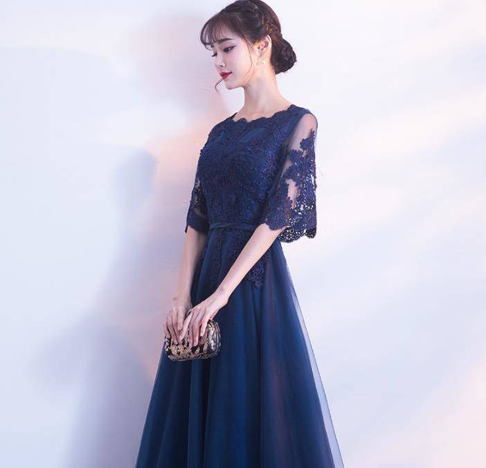 パーティードレス ロングドレス 結婚式ドレス 袖付き 大きいサイズ ワンピース 大人 上品 フォーマル 結婚式 ウェディングドレス 上品 お呼ばれ 食事会 二次会