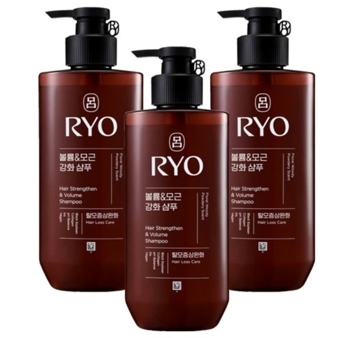 黒雲 ボリューム 毛根強化 シャンプー ウッディマスクの香り 480ml x 3個 (鎮静/弾力/保湿/栄養供給/活力/光彩/しわ防止)