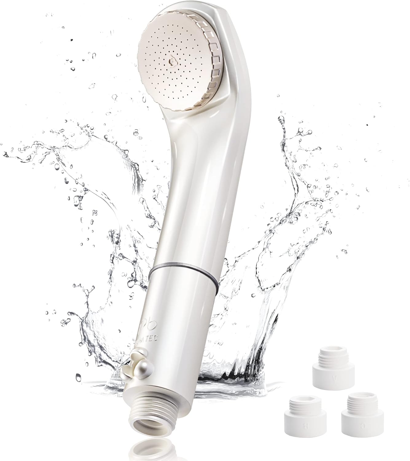 ピュアブルII シャワーヘッド マイクロナノバブル 日本製 ストッパー付き 敏感肌にも優しい ファインバブル ナノバブル 節水シャワーヘッド 正規品 (グリッターホワイト)