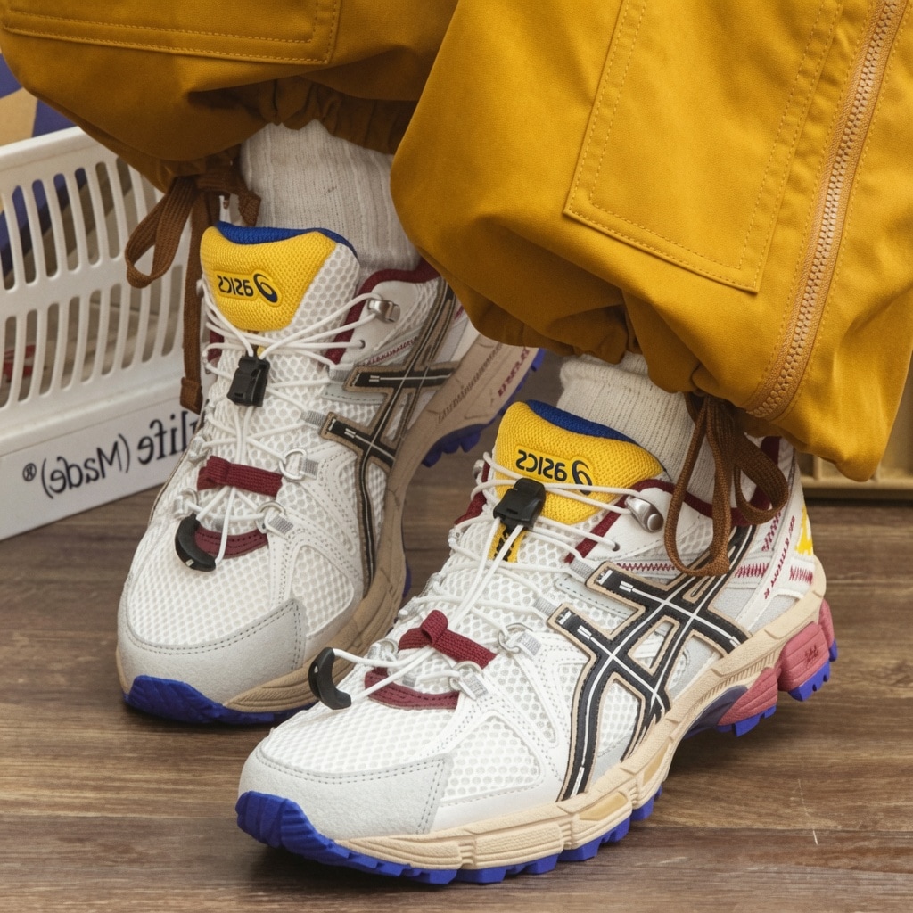 日本未入荷 GEL-KAHANA 8FL White Beige Blue Burgundy カジュアルシューズ 1203B031-104