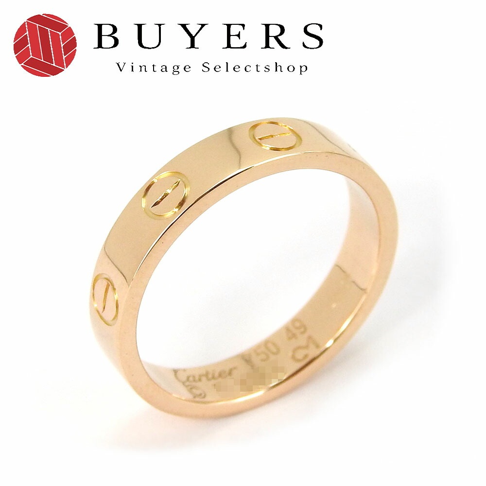 中古 リング指輪 ミニラブリング K18PG 約3.4g ピンクゴールド ジュエリー 750 レディース 女性