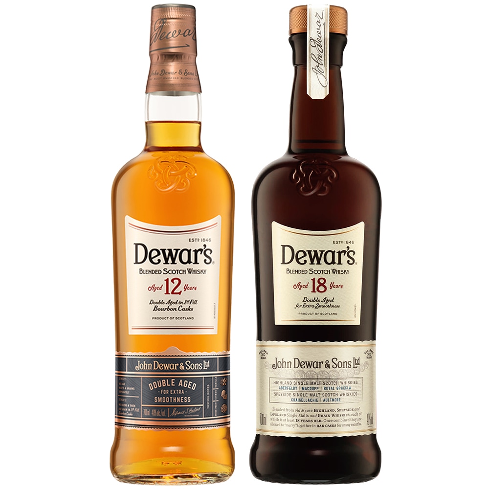 正規品 デュワーズ 12年 18年 飲み比べ セット / ブレンデッド スコッチウイスキー スコットランド産 40% Dewar’s 12 YEARS OLD 700ml Dewar’s 18 Y