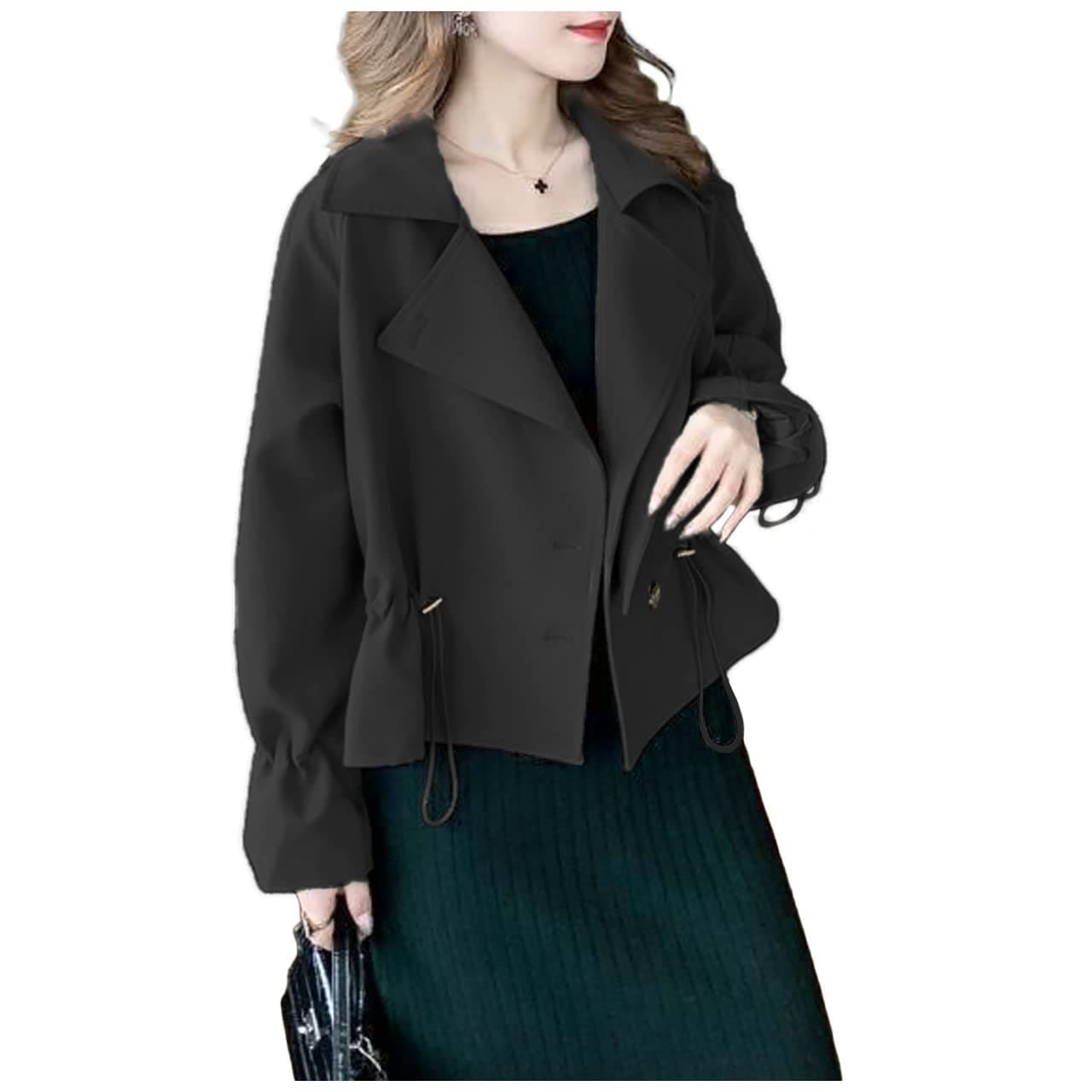 アウター 韓国 春 ショート ショート丈 ショートトレンチ ショートトレンチコート コート 春コート 長袖 ジャケット スプリングコート スプリングアウター 大きいサイズ 薄手 厚手 ゆったり タイト