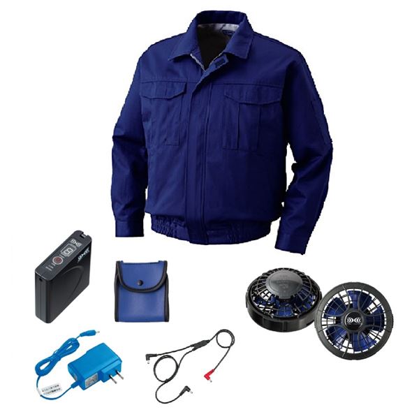 KU90600 空調服 裏地式綿厚手 FAN2400SPBB/LISUPER1 ダークブルー M