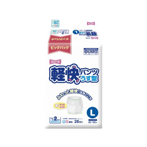 （まとめ） フリーネ 軽快パンツ うす型 L28枚[x3セット]