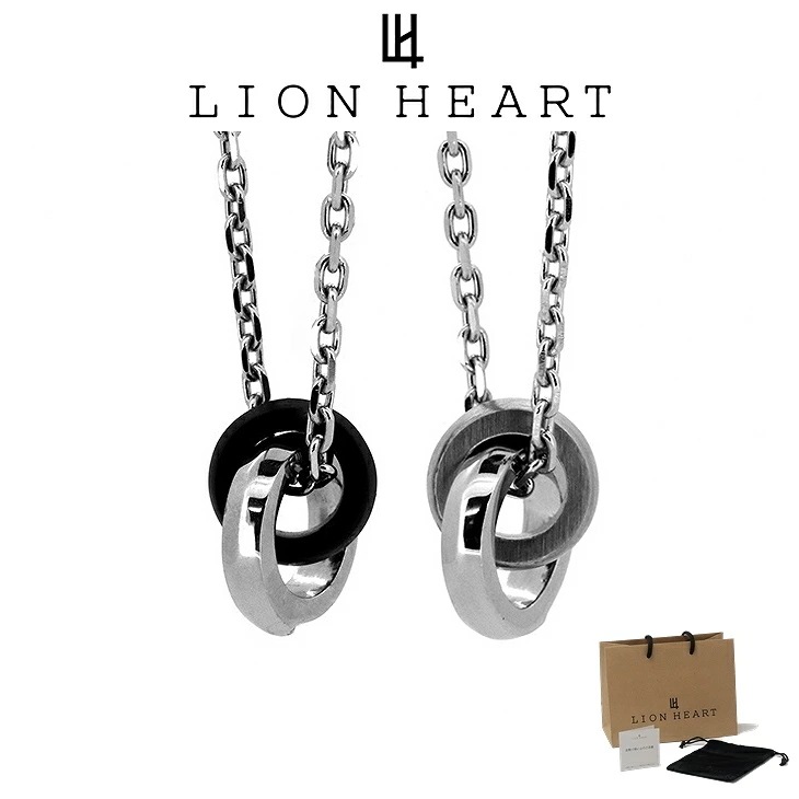 ネックレス メンズ LH 1 【WEB限定】 ネックレス ペンダントフェザーダブルリング トライネックレス サージカルステンレス LH-03NE0175 【ネコポス】