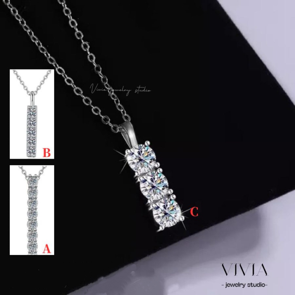 ネックレス モアサナイト レディース プラチナ 仕上げ 金属アレルギー対応 ノンアレルギー シルバー925 ホワイトデーお返し 母の日 ギフト Bタイプ 0.5カラット