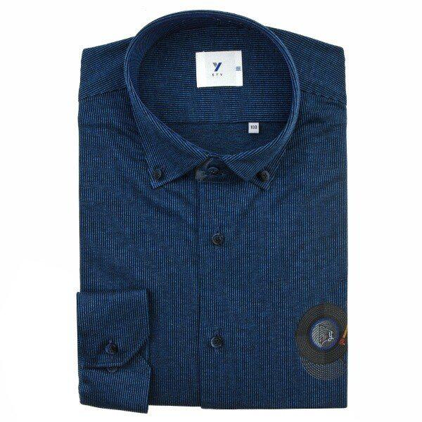 YJ2FYS725_ボタンダウンストライプジャージースル