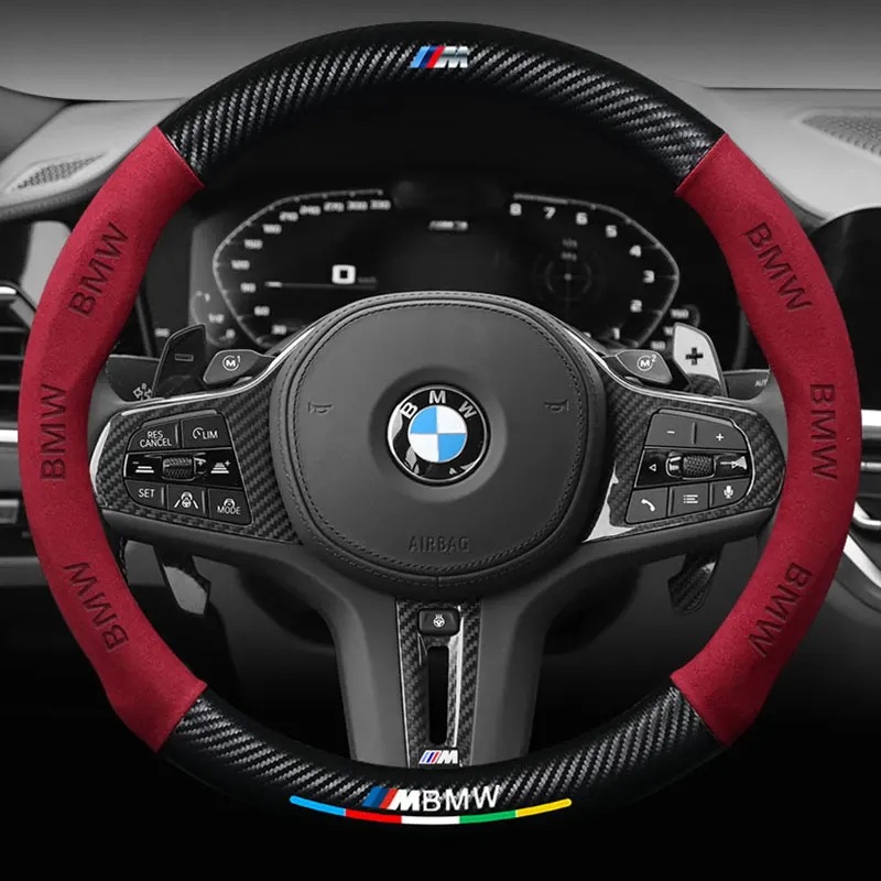 BMW Mパワー X3 X4 X5 X7 E36 E39 E46 E60 E65 E90 F10 F15 F20 F25 F30 G20 G30 G05 用 カーボンファイバー スエード ステアリング