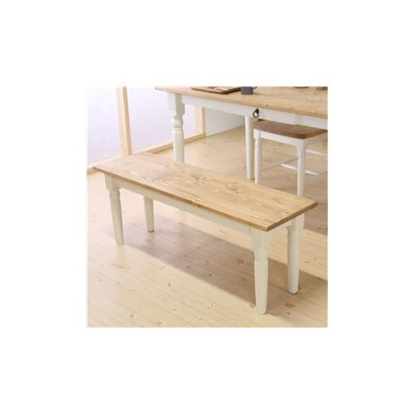 ダイニングベンチ ホワイト ベンチ スツール ダイニングチェア 椅子 チェアー 天然木 カントリー おしゃれ 北欧 組立品