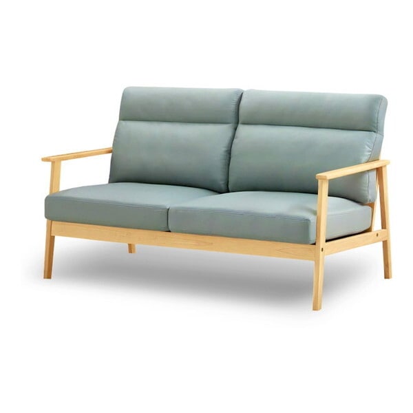 アーバン通商 木肘ソファ 3人掛け(レザーテクノロジー) AX-1820-3P-セージグリーン メーカー直送 32,494円