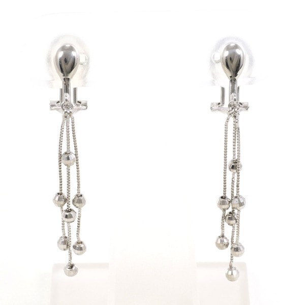 K14 14金 WG ホワイトゴールド イヤリング 総重量約1.8g ジュエリー 中古