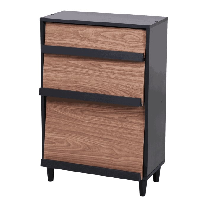 6デザインキャビネット ディスプレイラック FSI-0002-BKBR ブラックブラウン