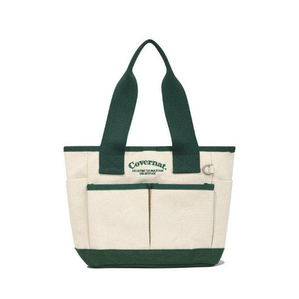 M トートバッグ CQK CO2300EC03-GN アーチロゴキャンバストートバッグ グリーン
