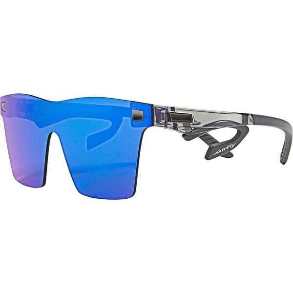 AirFly エアフライ AF-501 C-3 AF-501スポーツカジュアルサングラス偏光レンズ装着モデル フレーム/クリアーグレーレンズ/偏光ブルーミラー ユニセックス