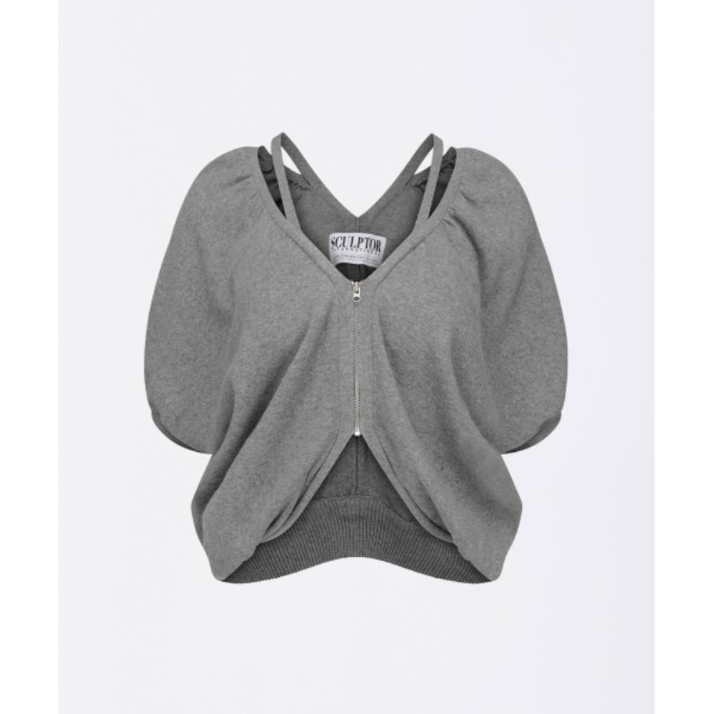 スカルプター Jacquard Knit Cardigan Melange Gray SC25S206MG