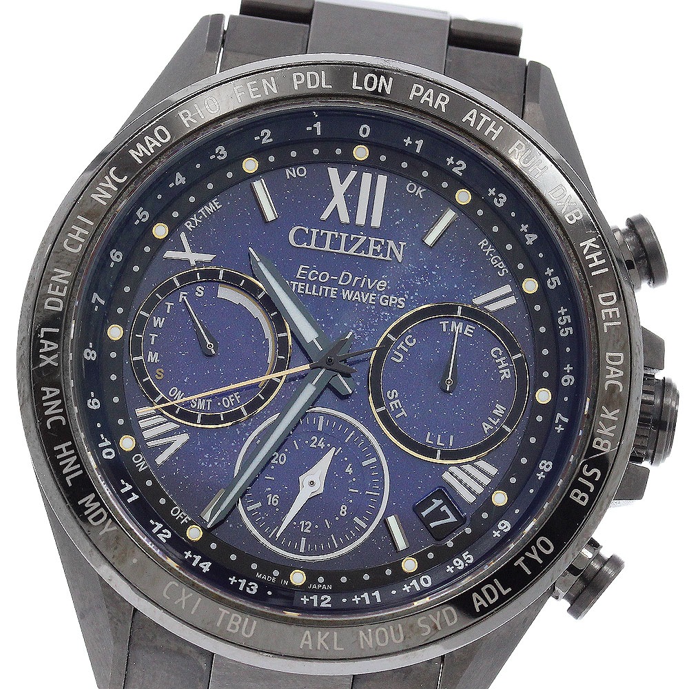 シチズン CITIZEN CC4015-86L/F950-T026532 アテッサ コズミックブルー コレクション ソーラー電波 メンズ 箱・保証書付き_955172【中古】
