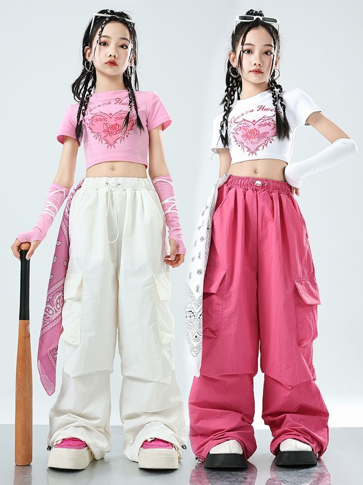 【1053人コレクション】子供のジャズダンスのクールな女の子のヒップホップストリートダンスのファッション服のおへそのジャズショーのショーのショーのショーのショーのショーのクールな服 6,499円