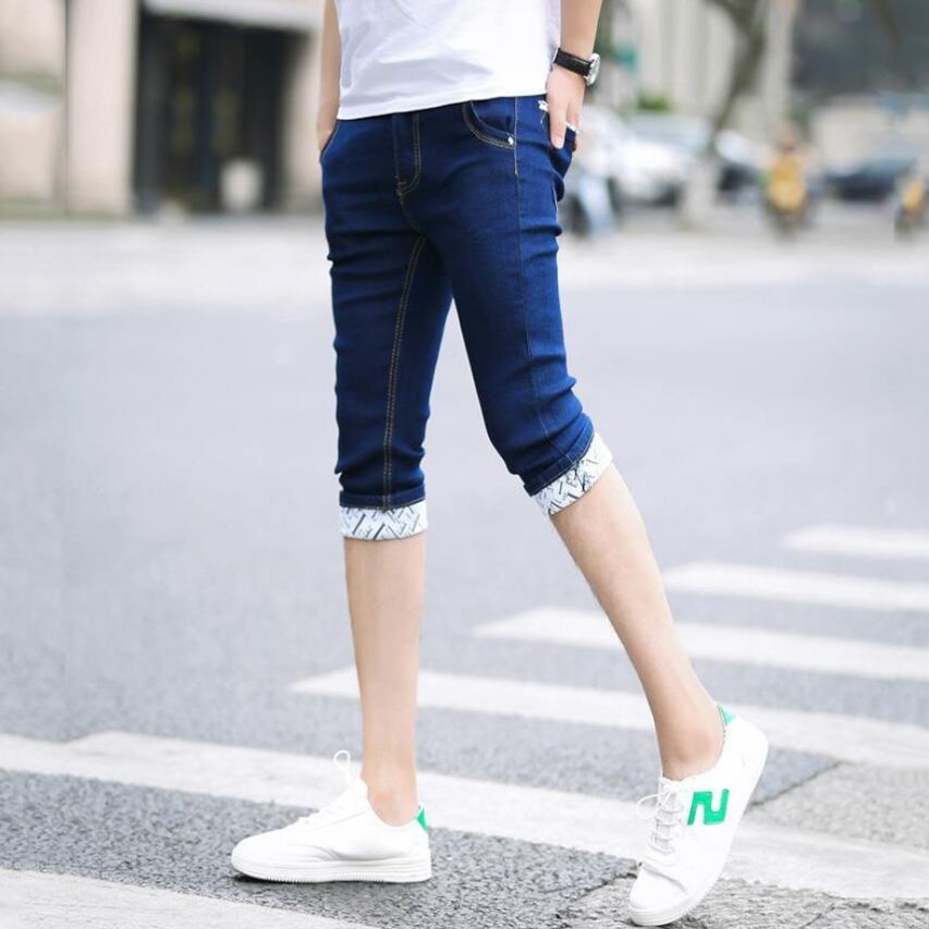 ボトムス パンツ ズボン スリムパンツ ジーンズデニム Gパン ショート 膝下 7分丈 ミディアム丈 スリム タイト 細身 ブルーデニム シンプル カジュアル 大人 上品 無地 春 夏 秋 10代