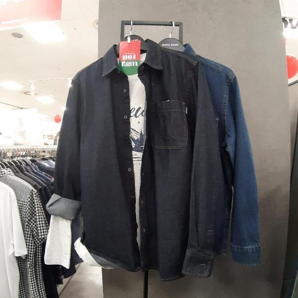 HC09 共用 秋 薄すぎずシンプル なデニムシャツ ポケットポイント すべての年齢層の変わらぬ (S41360638)