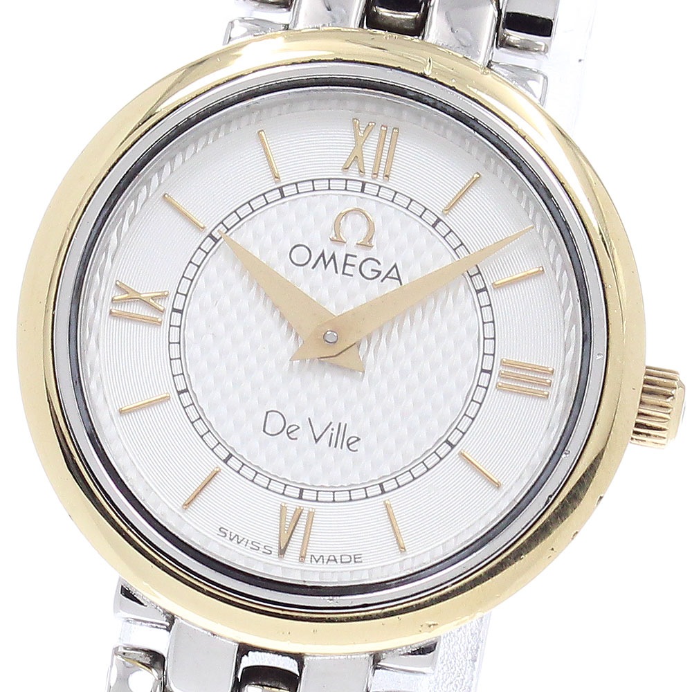 オメガ OMEGA デビル プレステージ YGコンビ クォーツ レディース _956775【中古】