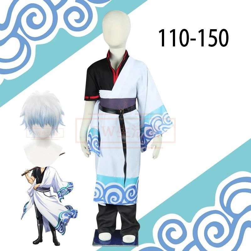 銀魂 風 坂田銀時 コスプレ衣装 ウィッグ コスチューム 演出服 アニメ ゲーム ハロウィン cos 変装