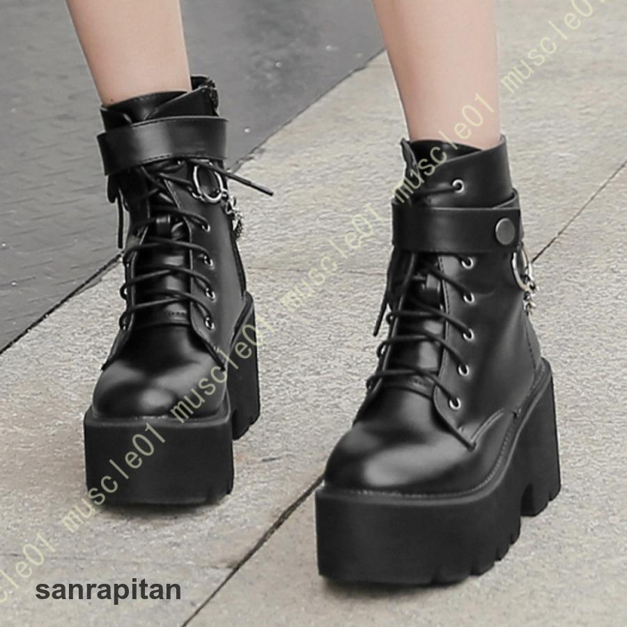 厚底 ショートブーツ 太ヒール 編み上げブーツ ブラック レースアップ 袴ブーツ 卒業式 衣装 ブーツ ハイヒール ショートブーツ 黒 歩きやすい 痛くない